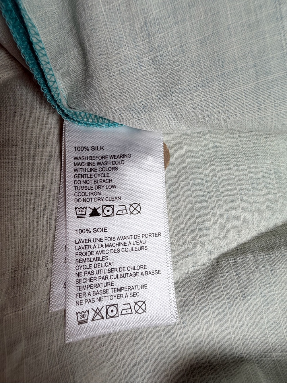 Tommy Bahama Men’s L 100% Silk Camp Shirt Teal Blue Floral Jacquard - Picture 6 of 8